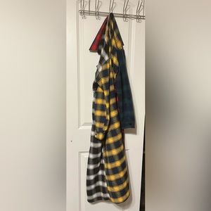 Plaid Print Color Block Cover Up